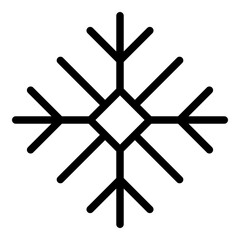 Snowflake icon. Vector line icon