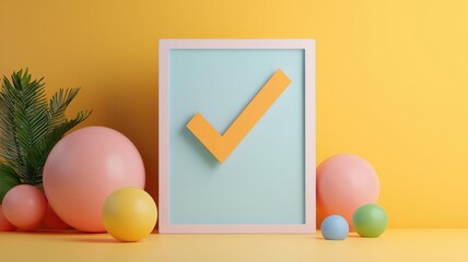 A creative interface showing a large checkmark and a message Your Registration is Approved