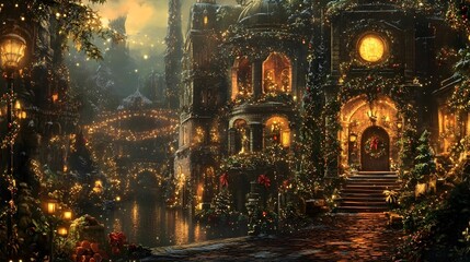 Fototapeta premium Christmas Background Wallpaper