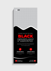 Black Friday Sale roll up banner or standee design
