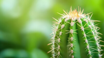 Obraz premium Close-up of cactus showcasing tiny spines.