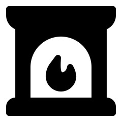 Fireplace icon for warmth and comfort