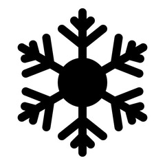 Snowflake icon for winter and cold