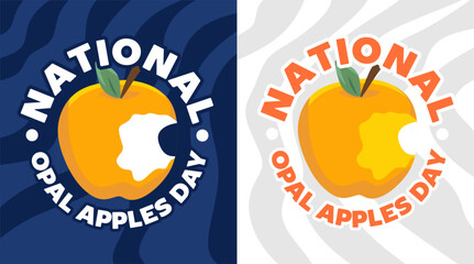 Fototapeta premium national opal apples day with yellow opal apple