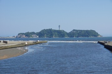 鵠沼海岸　湘南海浜公園の眺め