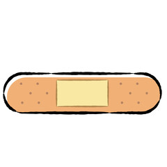 Simple hand drawn illustration of a bandaid