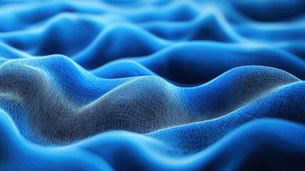 Abstract Blue Wavy Netted Surface Texture