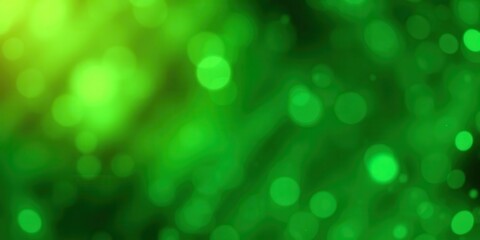 Obraz premium Abstract Green Bokeh Background with Soft Circular Lights and Blurry Depth