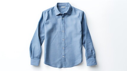 blue shirt isolated on white background