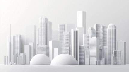 Fototapeta premium Sleek and Modern A Monochromatic Architectural Harmony