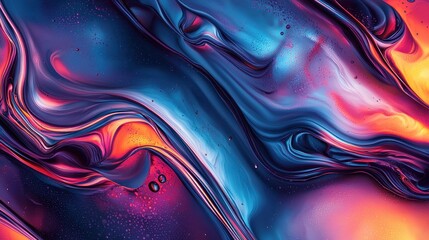 Fototapeta premium Abstract Swirling Liquid Paint Colorscape