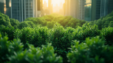 Urban greenery transformation cityscape nature photography lush environment captivating view sustainability concept