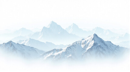 mountains in the fog