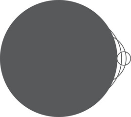 Circle frame flowing dynamic out line. Design element technology concept