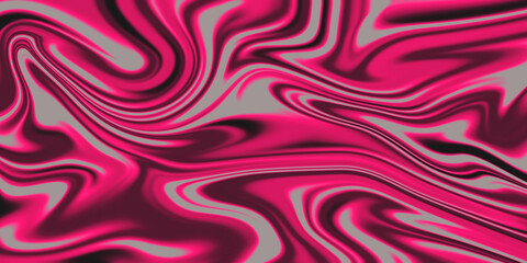Fototapeta premium Vibrant pink and grey abstract swirls create a mesmerizing liquid marble effect.