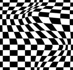 Obraz premium Psychedelic checkerboard pattern