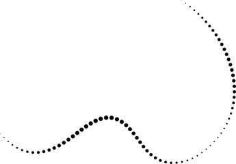 Line dotted halftone waves. Creative shape abstract