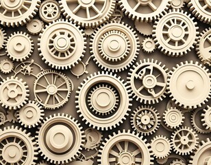 seamless pattern with gear wheels