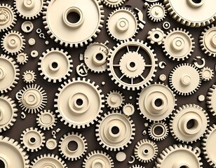 seamless pattern with gears