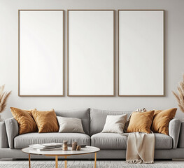 An empty rectangular frame mockup in white