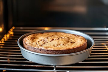 Delicious Cake Baking in a Modern Oven