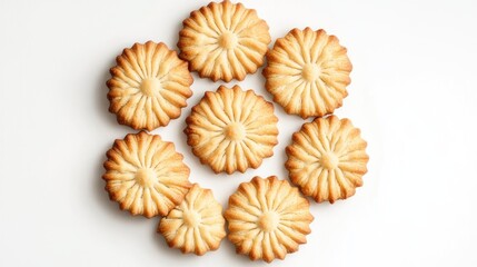 Freshly Baked Cookies Arranged in Circular Pattern