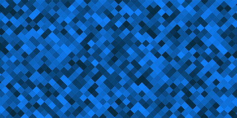 Digital monochrome azure blue camouflage seamless pattern. Abstract military geometric modern night camo background. Vector illustration.