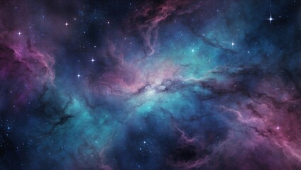 Fototapeta premium Cosmic Inspired Abstract Design with Interstellar Dust and Nebula Textures, Background