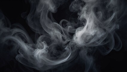 Dark Moody Abstract Background with Swirling Smoke Textures, Background