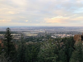 sunset over the city