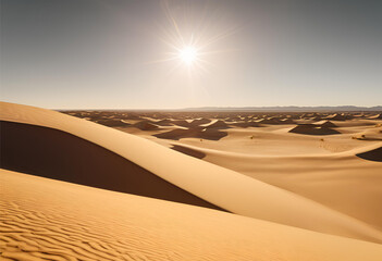 expansive desert under wispy clouds
