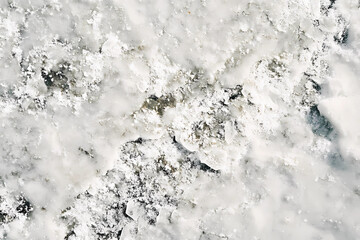 A white and grey stone with a few specks of color