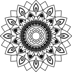 Diwali Mandala Line Style