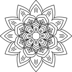 Diwali Mandala Line Style