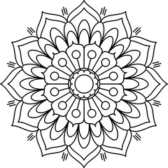 Diwali Mandala Line Style