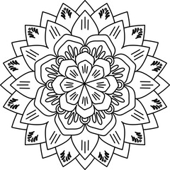 Diwali Mandala Line Style