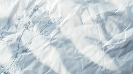 Obraz premium Crumpled Paper Background With Delicate Floral Design