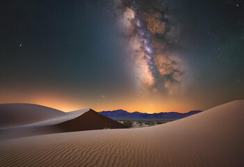 starlit desert night with Milky Way
