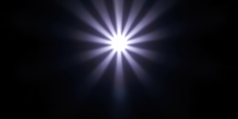 Obraz premium Abstract Bright White Light Radiating Outwards From a Central Point Against a Deep Black Background