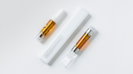 Cannabis Distillate filled electronic cigarettes, Vapes.