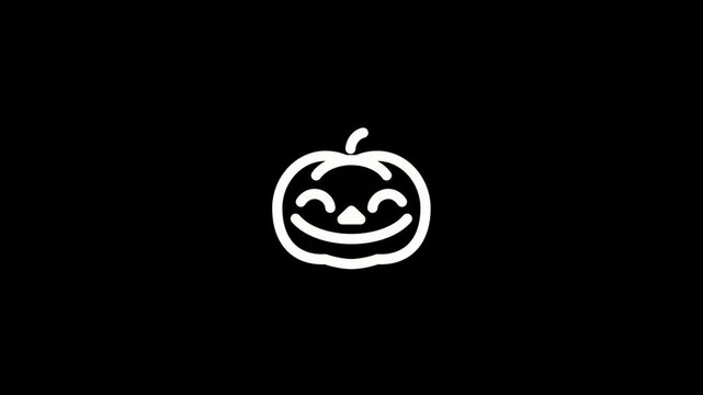 Halloween pumpkin video motion icon