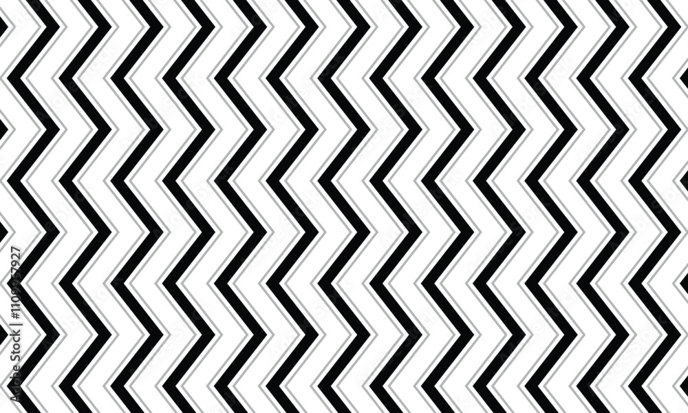 Aufkleber abstract monochrome geometric black grey corner wave line pattern art can be used background.