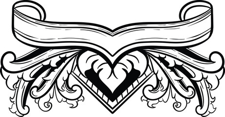 Black White Floral Decoration Ornament for Wedding Invitation Vintage Transparent Background