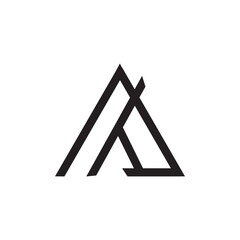 Geometric Triangle Letter A Business Company Vector Logo Design