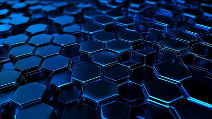 Abstract background hexagon network technology.