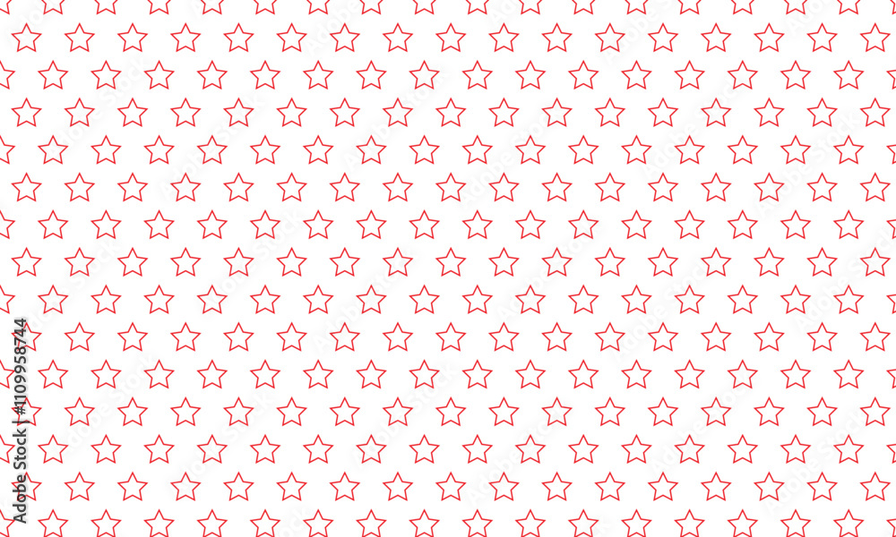 Poster abstract monochrome geometric outline red star pattern can be used background.