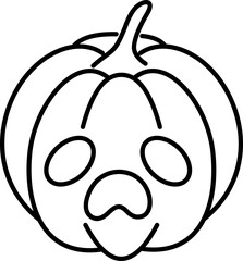 Halloween Pumpkin Line Style