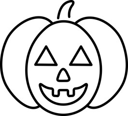 Halloween Pumpkin Line Style