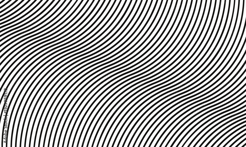 Poster abstract monochrome geometric black twist line pattern can be used background.