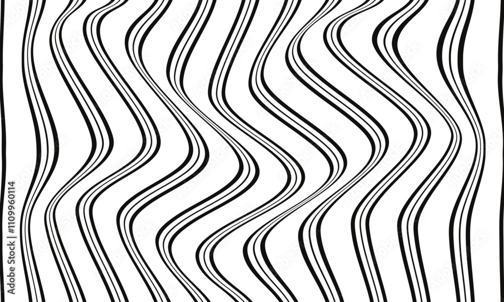 Poster abstract monochrome geometric diagonal repeat line wave pattern can be used background.
